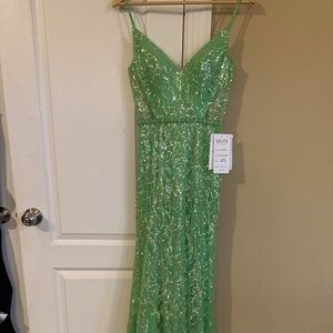 Neon Green Formal Gown